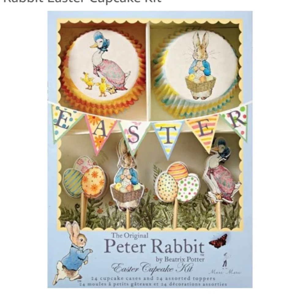 The original Beatrix Potter Petter Rabbit Cupcake decorating Kit 24 pcs New